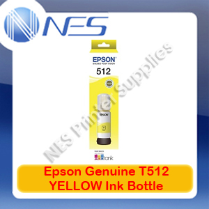 Epson Genuine T512 YELLOW Ink Bottle for Expression Premium ET-7700/ET-7750 [T00H492]